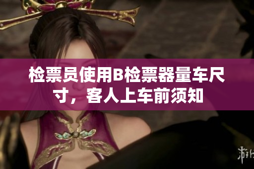 檢票員使用B檢票器量車尺寸，客人上車前須知