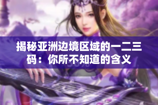 揭秘亞洲邊境區(qū)域的一二三碼：你所不知道的含義