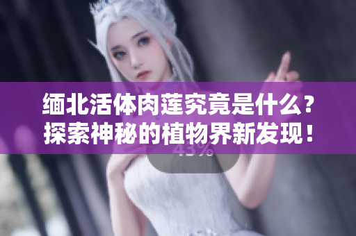 緬北活體肉蓮究竟是什么？探索神秘的植物界新發(fā)現！