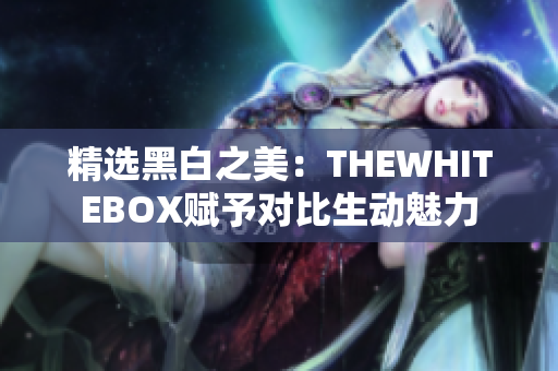 精選黑白之美：THEWHITEBOX賦予對比生動魅力