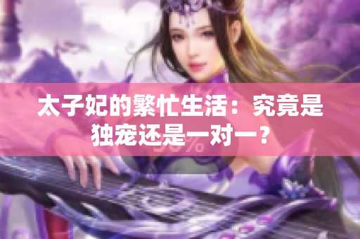 太子妃的繁忙生活：究竟是獨寵還是一對一？