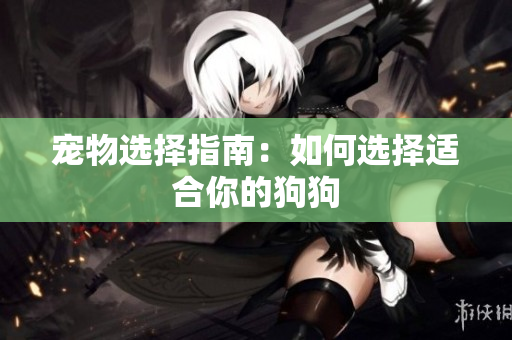 寵物選擇指南：如何選擇適合你的狗狗