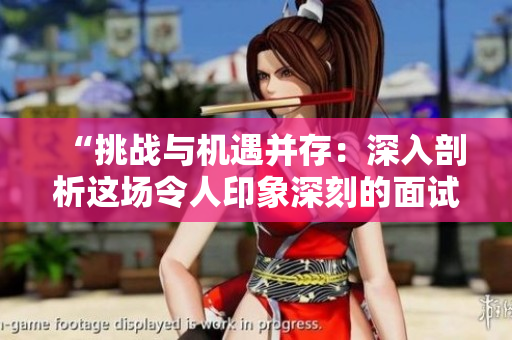 “挑戰(zhàn)與機遇并存：深入剖析這場令人印象深刻的面試”