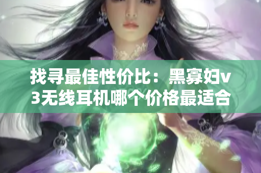 找尋最佳性價比：黑寡婦v3無線耳機哪個價格最適合入手？