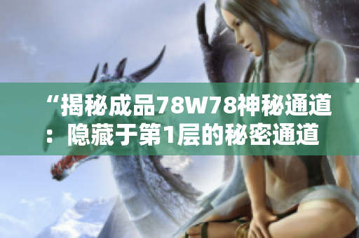 “揭秘成品78W78神秘通道：隱藏于第1層的秘密通道揭示了什么？”