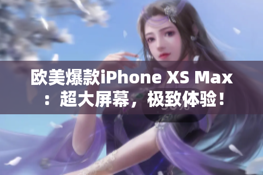 歐美爆款iPhone XS Max：超大屏幕，極致體驗！