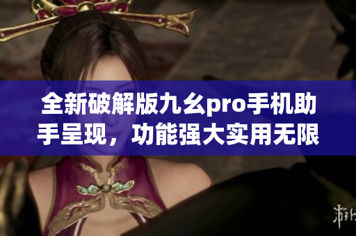 全新破解版九幺pro手機(jī)助手呈現(xiàn)，功能強(qiáng)大實(shí)用無(wú)限可能!