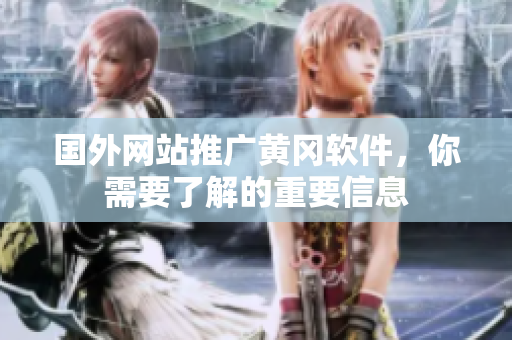 國外網(wǎng)站推廣黃岡軟件，你需要了解的重要信息