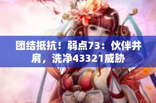 團(tuán)結(jié)抵抗！弱點(diǎn)73：伙伴并肩，洗凈43321威脅