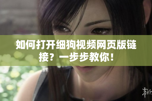 如何打開(kāi)細(xì)狗視頻網(wǎng)頁(yè)版鏈接？一步步教你！