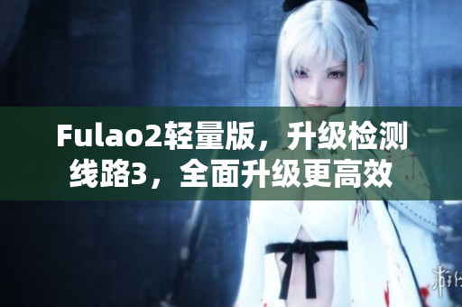 Fulao2輕量版，升級(jí)檢測(cè)線路3，全面升級(jí)更高效