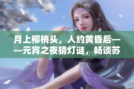 月上柳梢頭，人約黃昏后——元宵之夜猜燈謎，暢談蘇秦知己