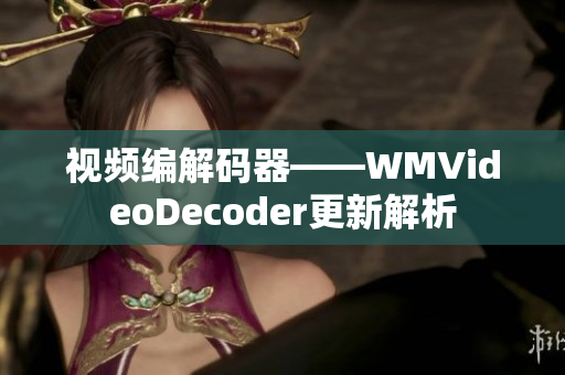 視頻編解碼器——WMVideoDecoder更新解析