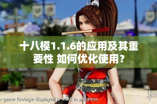 十八模1.1.6的應(yīng)用及其重要性 如何優(yōu)化使用？