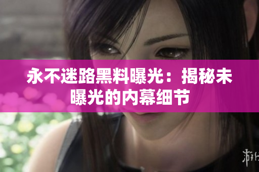 永不迷路黑料曝光：揭秘未曝光的內(nèi)幕細(xì)節(jié)