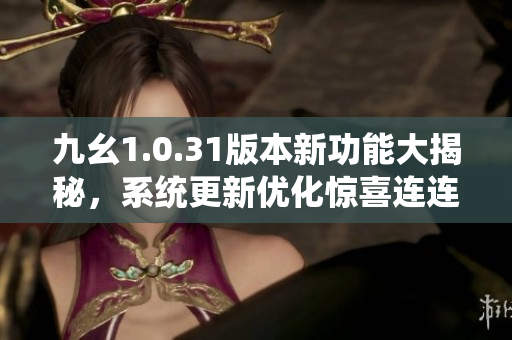 九幺1.0.31版本新功能大揭秘，系統(tǒng)更新優(yōu)化驚喜連連