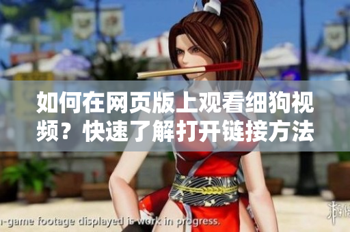 如何在網(wǎng)頁版上觀看細狗視頻？快速了解打開鏈接方法